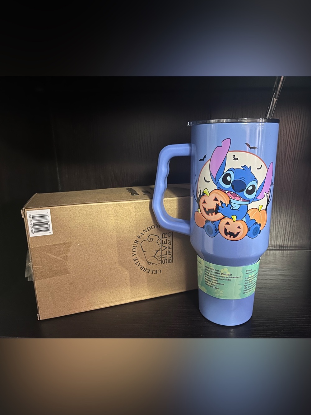 Disney Stitch Halloween Travel Mug with Handle